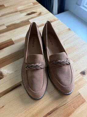 Indigo Tan Braided Strap Loafers
